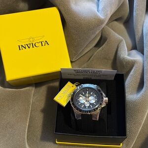 Invicta Black, Silver and Gold Watch
